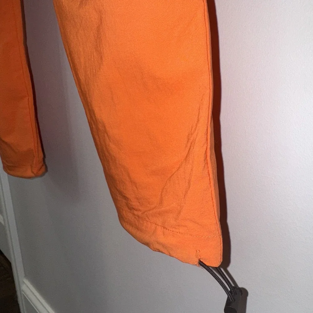 American Stitch Baggy Cargo Pants Mens Large Orange Zip‎ Utility Outdoor NWT